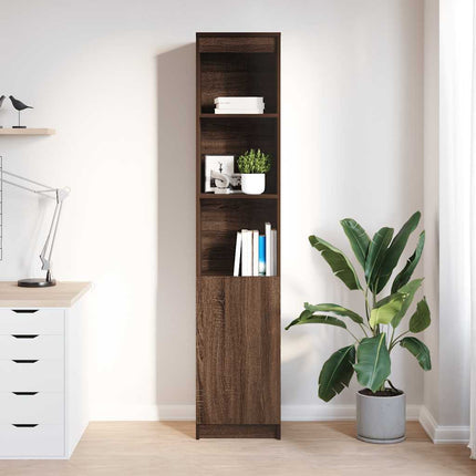 Credenza Rovere Marrone 37,5x35x180 cm in Legno Multistrato