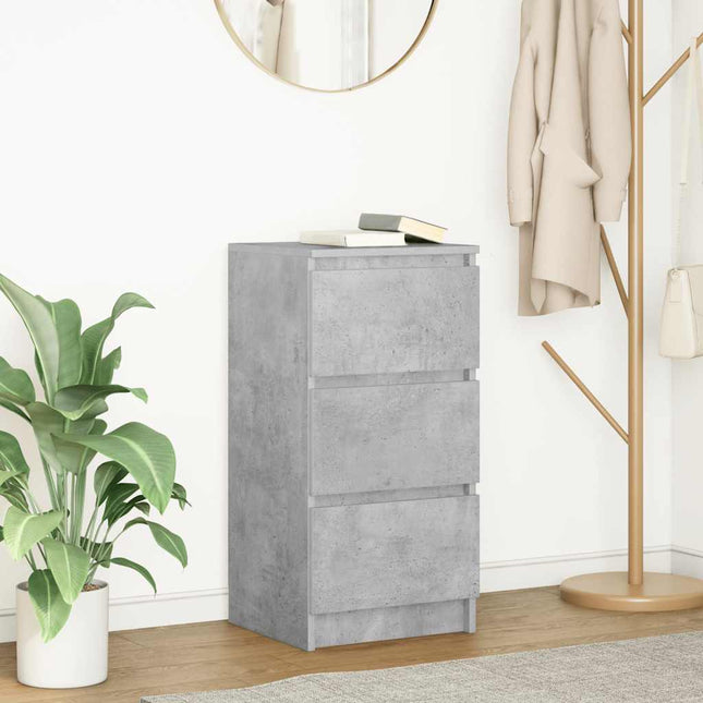 Credenza Grigio Cemento 37,5x35x76 cm in Legno Multistrato