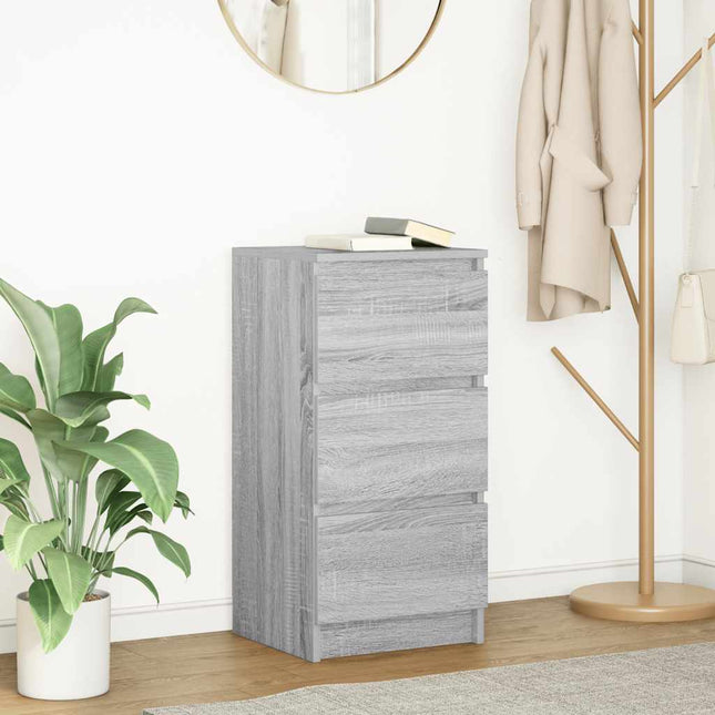 Credenza Grigio Sonoma 37,5x35x76 cm in Legno Multistrato