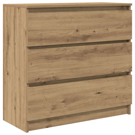 Credenza Rovere Artigianale 80x35x76 cm in Legno Multistrato