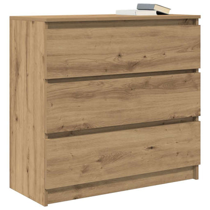 Credenza Rovere Artigianale 80x35x76 cm in Legno Multistrato