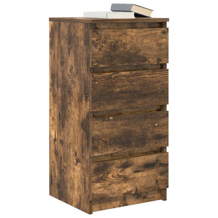 Credenza Rovere Fumo 37,5x35x76 cm in Legno Multistrato