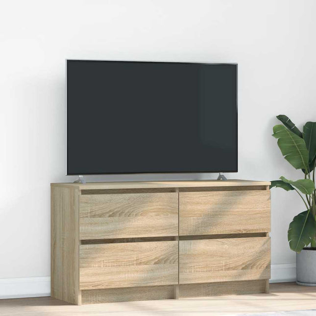 Mobile Porta TV Rovere Sonoma 100x35x54 cm in Legno Multistrato