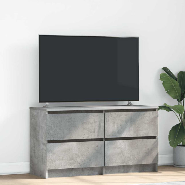 Mobile Porta TV Grigio Cemento 100x35x54 cm Legno Multistrato