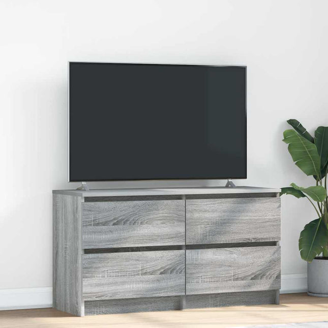 Mobile TV Grigio Sonoma 100x35x54 cm in Legno Multistrato