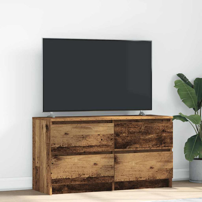 Mobile Porta TV Legno Antico 100x35x54 cm in Legno Multistrato