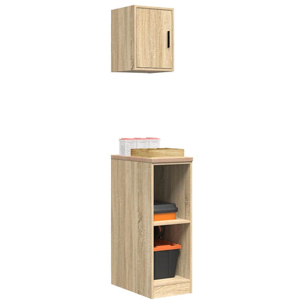 Armadi da Garage 2 pz Rovere Sonoma in Legno Multistrato
