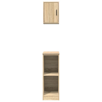 Armadi da Garage 2 pz Rovere Sonoma in Legno Multistrato