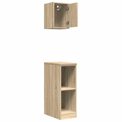 Armadi da Garage 2 pz Rovere Sonoma in Legno Multistrato