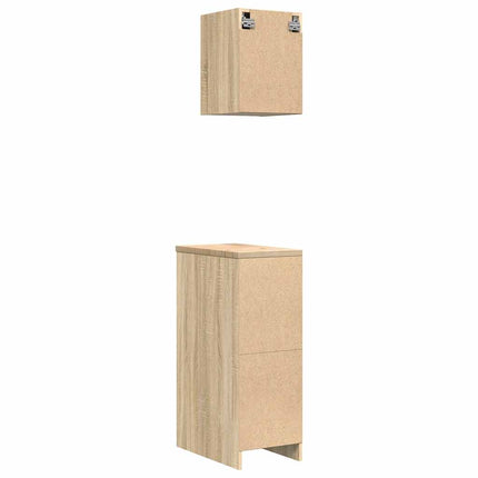 Armadi da Garage 2 pz Rovere Sonoma in Legno Multistrato