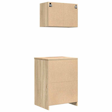 Armadi da Garage 2 pz Rovere Sonoma in Legno Multistrato