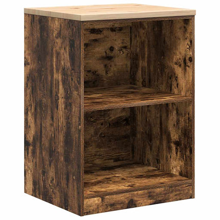 Armadi da Garage 2 pz Rovere Fumo in Legno Multistrato