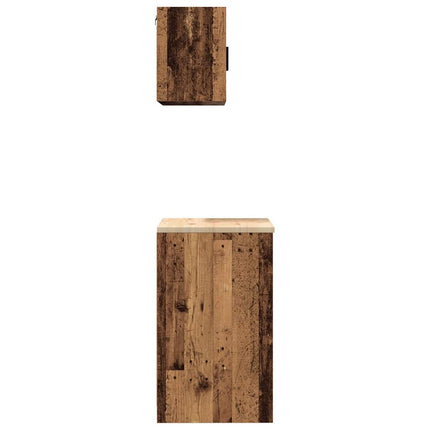 Armadi da Garage 2 pz Legno Antico in Legno Multistrato