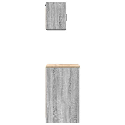 Armadi da Garage 2 pz Grigio Sonoma in Legno Multistrato