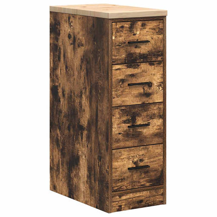 Armadi da Garage 2 pz Rovere Fumo in Legno Multistrato