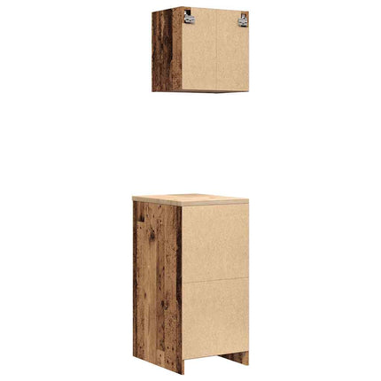 Armadi da Garage 2 pz Legno Antico in Legno Multistrato