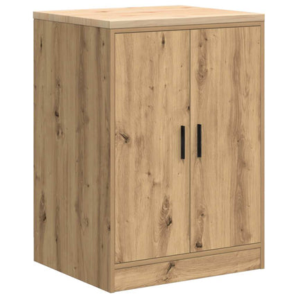 Armadi da Garage 6 pz Rovere Artigianale in Legno Multistrato