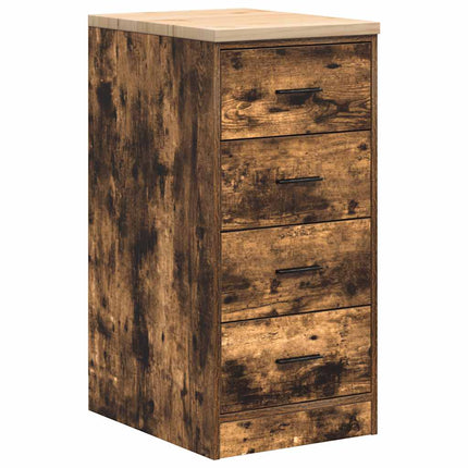 Armadi da Garage 6 pz Rovere Fumo in Legno Multistrato