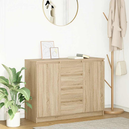 Credenza con Cassetti Rovere Sonoma 100,5x35x76cm in Truciolato