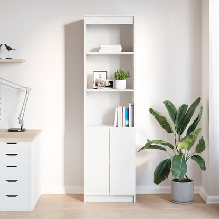 Credenza Bianca 50x35x180 cm in Legno Multistrato