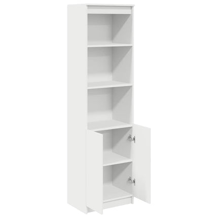Credenza Bianca 50x35x180 cm in Legno Multistrato