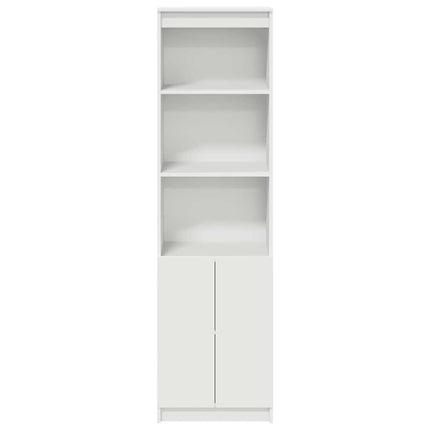 Credenza Bianca 50x35x180 cm in Legno Multistrato