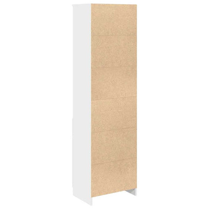 Credenza Bianca 50x35x180 cm in Legno Multistrato