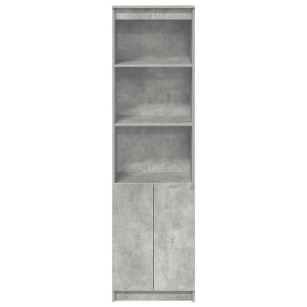 Credenza Grigio Cemento 50x35x180 cm in Legno Multistrato