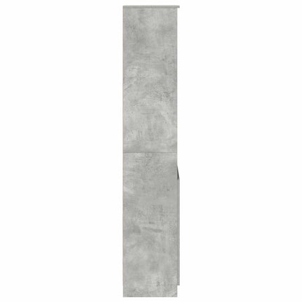 Credenza Grigio Cemento 50x35x180 cm in Legno Multistrato