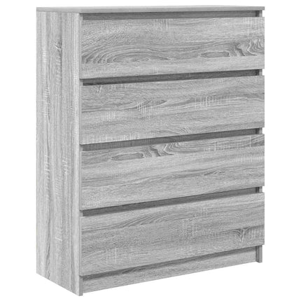 Credenza Grigio Sonoma 80x35x99 cm in Legno Multistrato