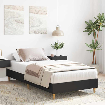 Giroletto Nero senza Materasso 100x200 cm in Legno Multistrato