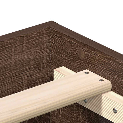 Giroletto senza Materasso Rovere Marrone 120x190 cm Truciolato