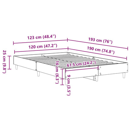 Giroletto senza Materasso Rovere Artigianale 120x190 cm