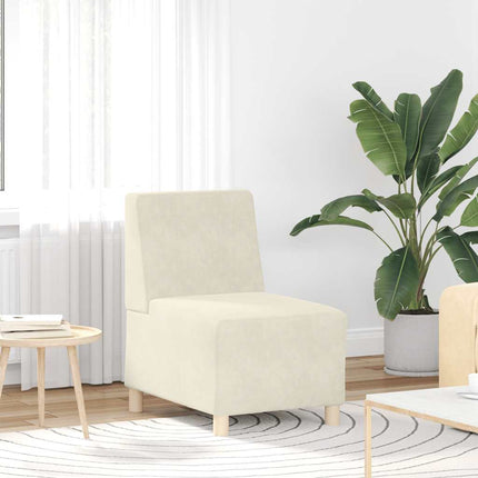 Divano Sedia Crema 55 cm Velluto
