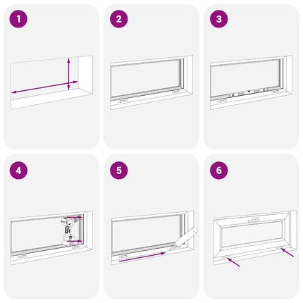 Finestra Seminterrato RISOR 100x40 cm Tilt 2 Vetri Bianco