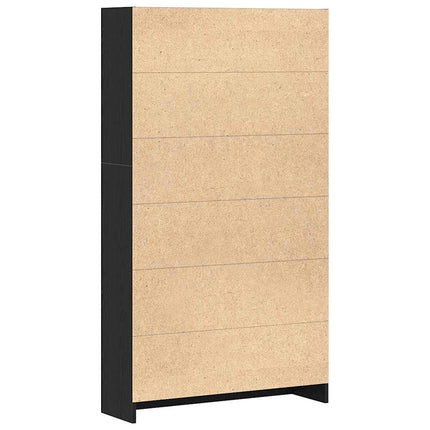 Libreria a 4 Ripiani Rovere Nero 80x24x143 cm in Truciolato