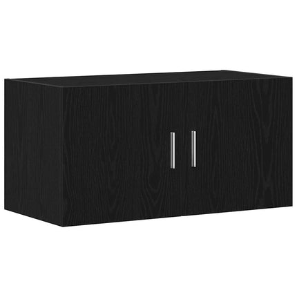 Armadietto a Muro Rovere Nero 80x39x40 cm in Truciolato
