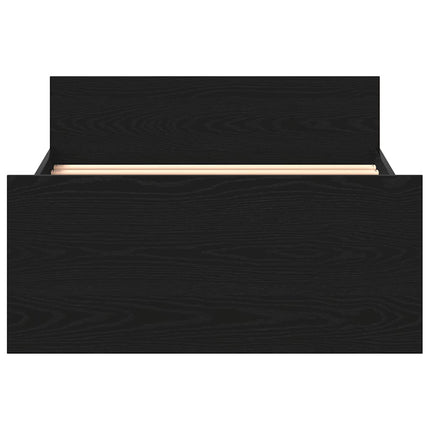 Giroletto senza Materasso Rovere Nero 75x190 cm in Truciolato