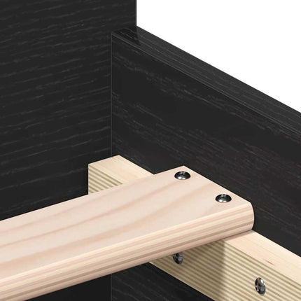 Giroletto senza Materasso Rovere Nero 90x190cm in Truciolato