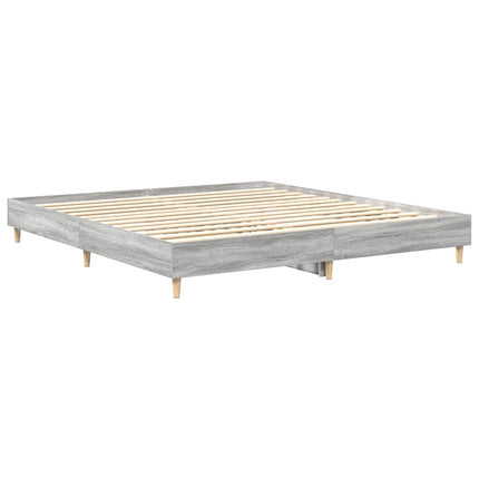 Giroletto senza Materasso Grigio Sonoma 200x200cm in Truciolato
