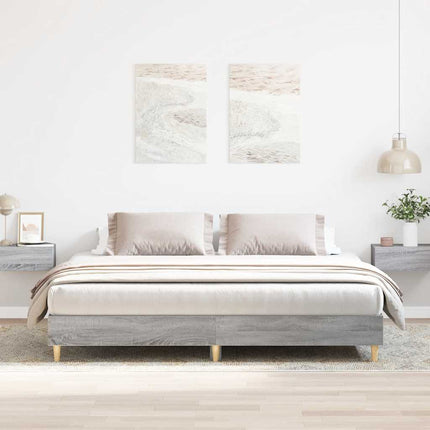Giroletto senza Materasso Grigio Sonoma 200x200cm in Truciolato