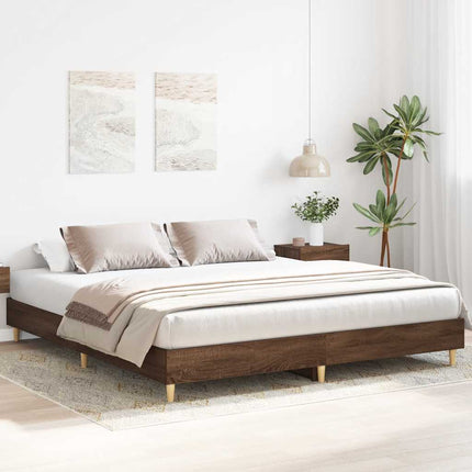 Giroletto senza Materasso Rovere Marrone 200x200 cm Truciolato
