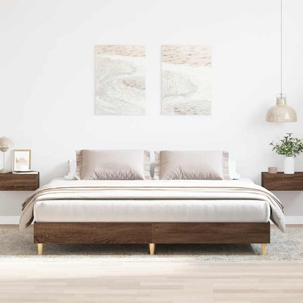 Giroletto senza Materasso Rovere Marrone 200x200 cm Truciolato