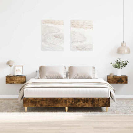 Giroletto senza Materasso Rovere Fumo 140x200 cm in Truciolato