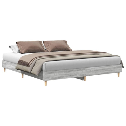 Giroletto senza Materasso Grigio Sonoma 160x200 cm Truciolato