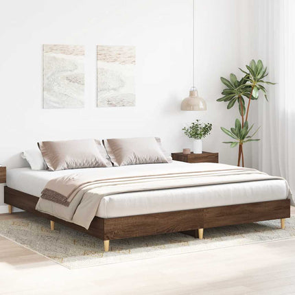 Giroletto senza Materasso Rovere Marrone 160x200 cm Truciolato