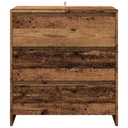 Credenza 2 pz Legno Antico in Legno Multistrato