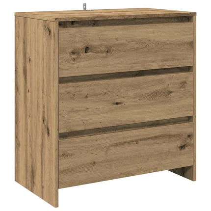 Credenza 2 pz Rovere Artigianale in Legno Multistrato