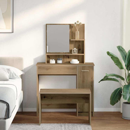 Set Toeletta Rovere Artigianale in Legno Multistrato