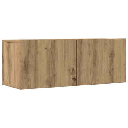 Set Mobile TV 7 pz Montato a Parete Rovere in Legno Multistrato